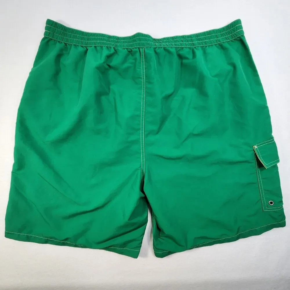Polo Ralph‎ Lauren Swim Shorts Men's 2XL Green Board Trunks Pockets Mesh Lined